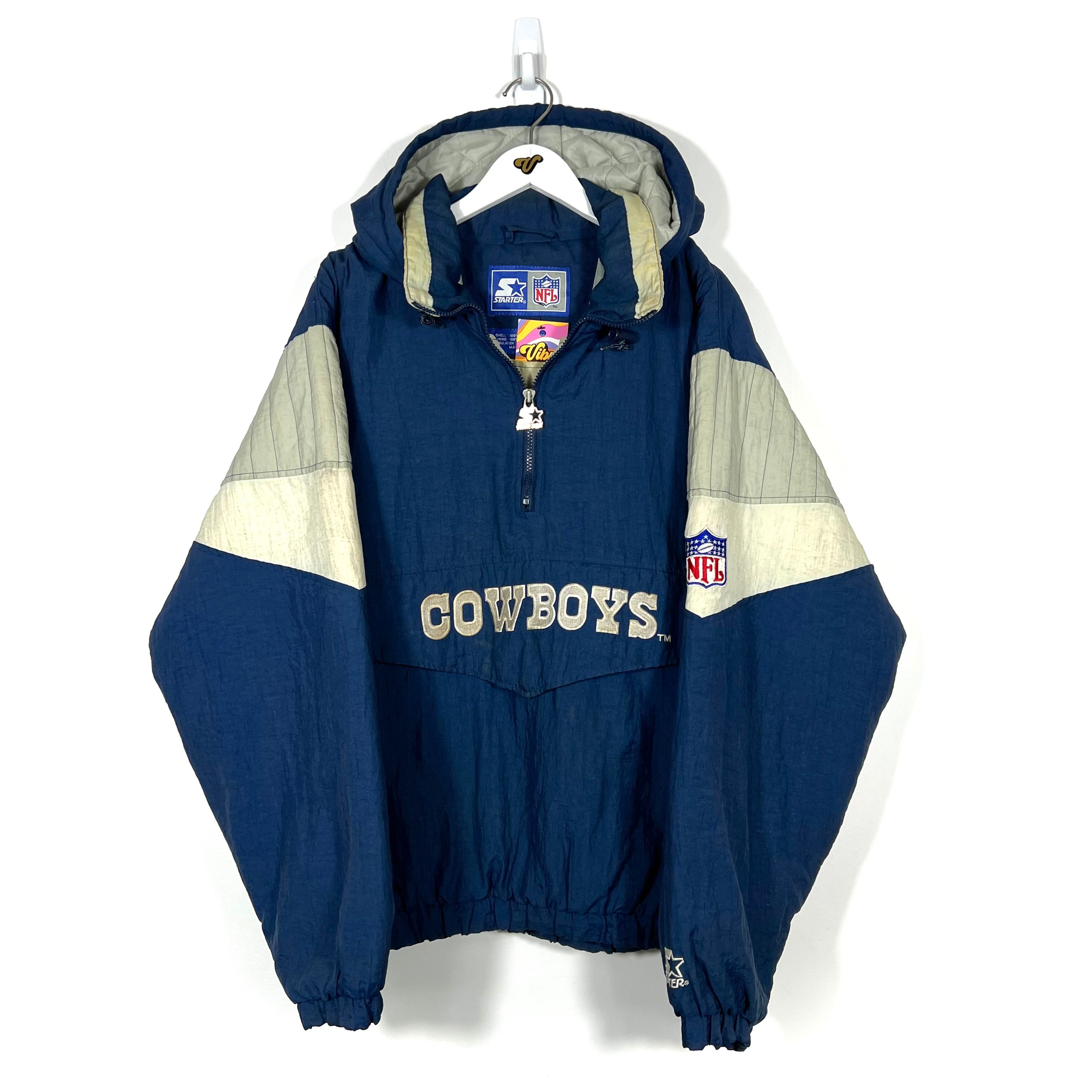 Vintage Strater NFL Dallas Cowboys 1/4 Zip Insulated Jacket - Men's La