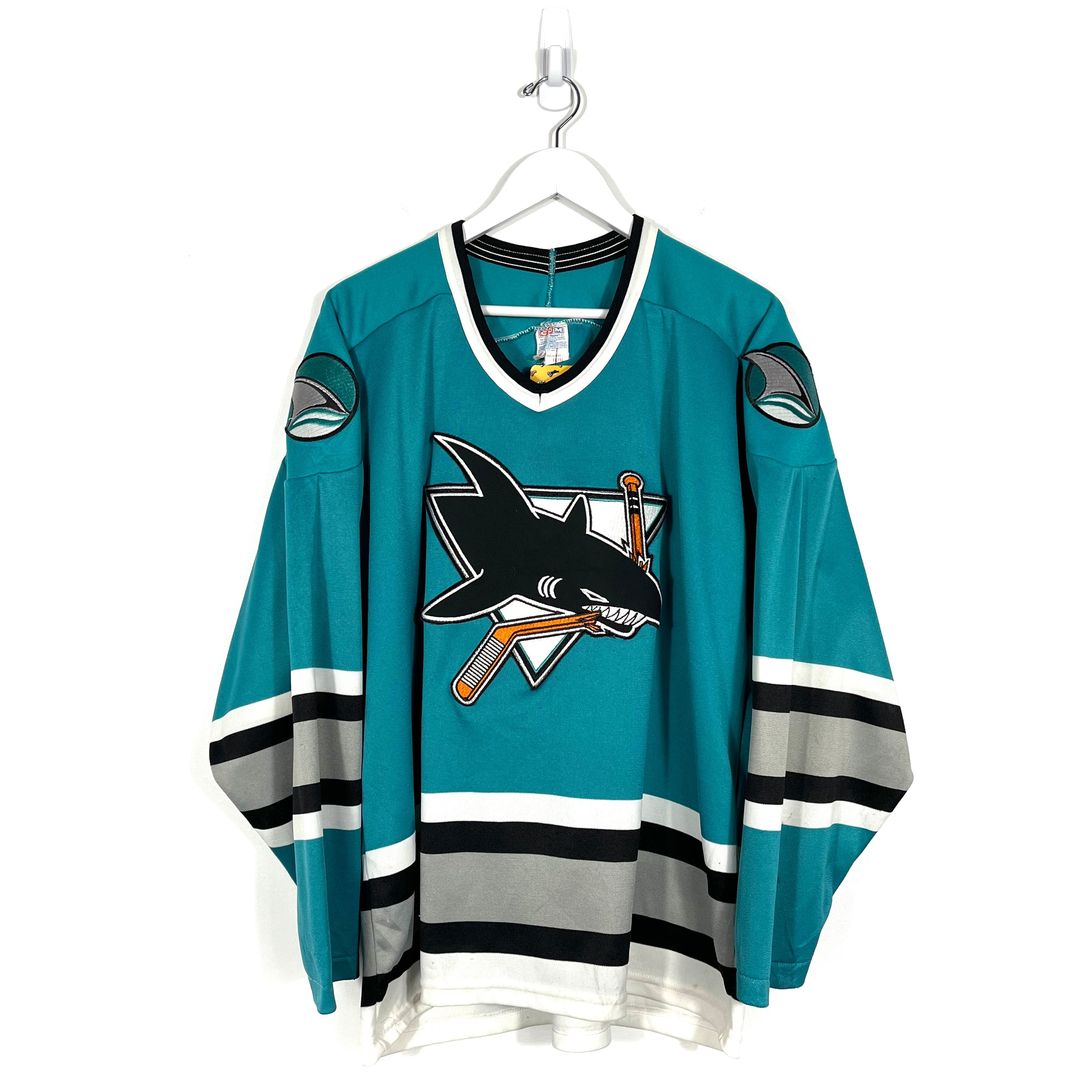 San Jose Sharks Vintage Nike Replica Hockey Jersey M 