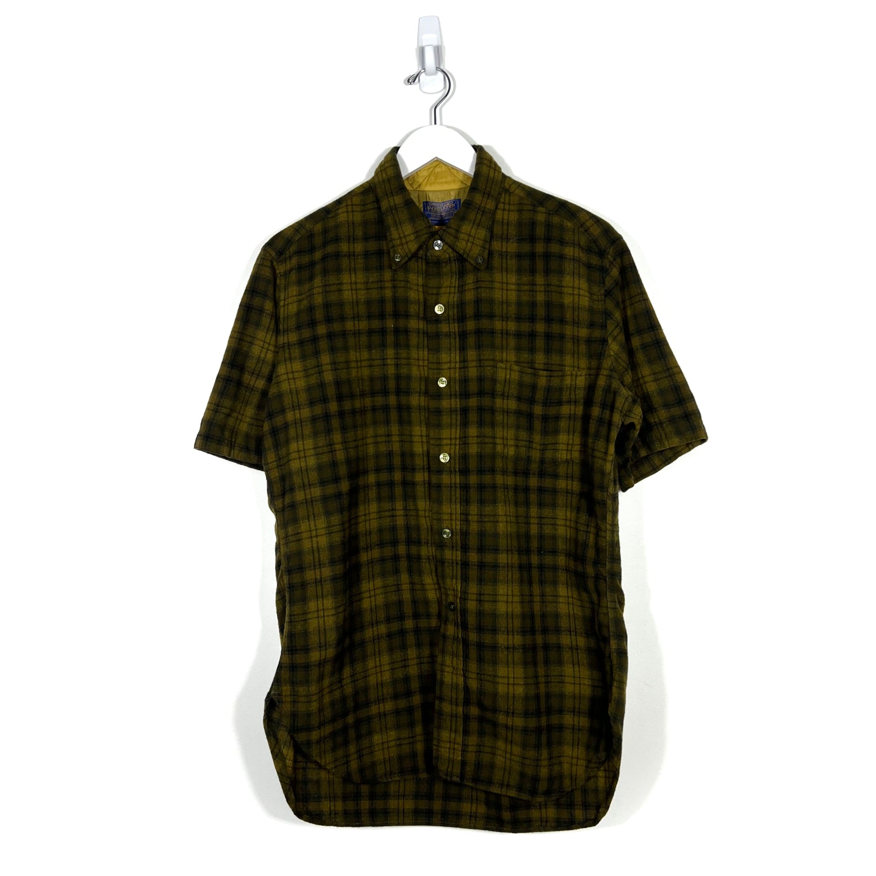 Vintage Pendleton Half-Sleeve Flannel Buttoned Shirt - Men's Large