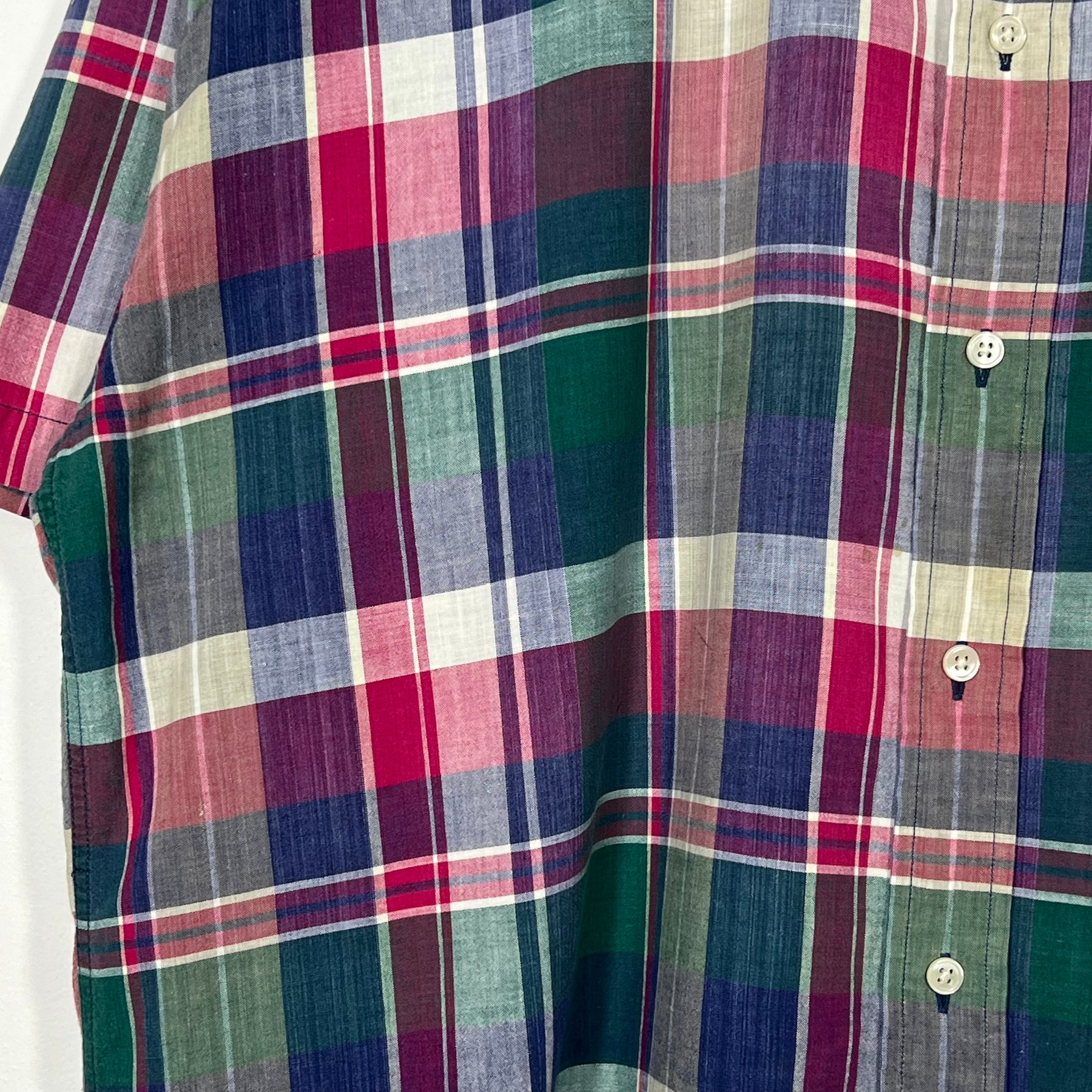 Vintage Tommy Hilfiger Half-Sleeve Buttoned Shirt - Men's Large
