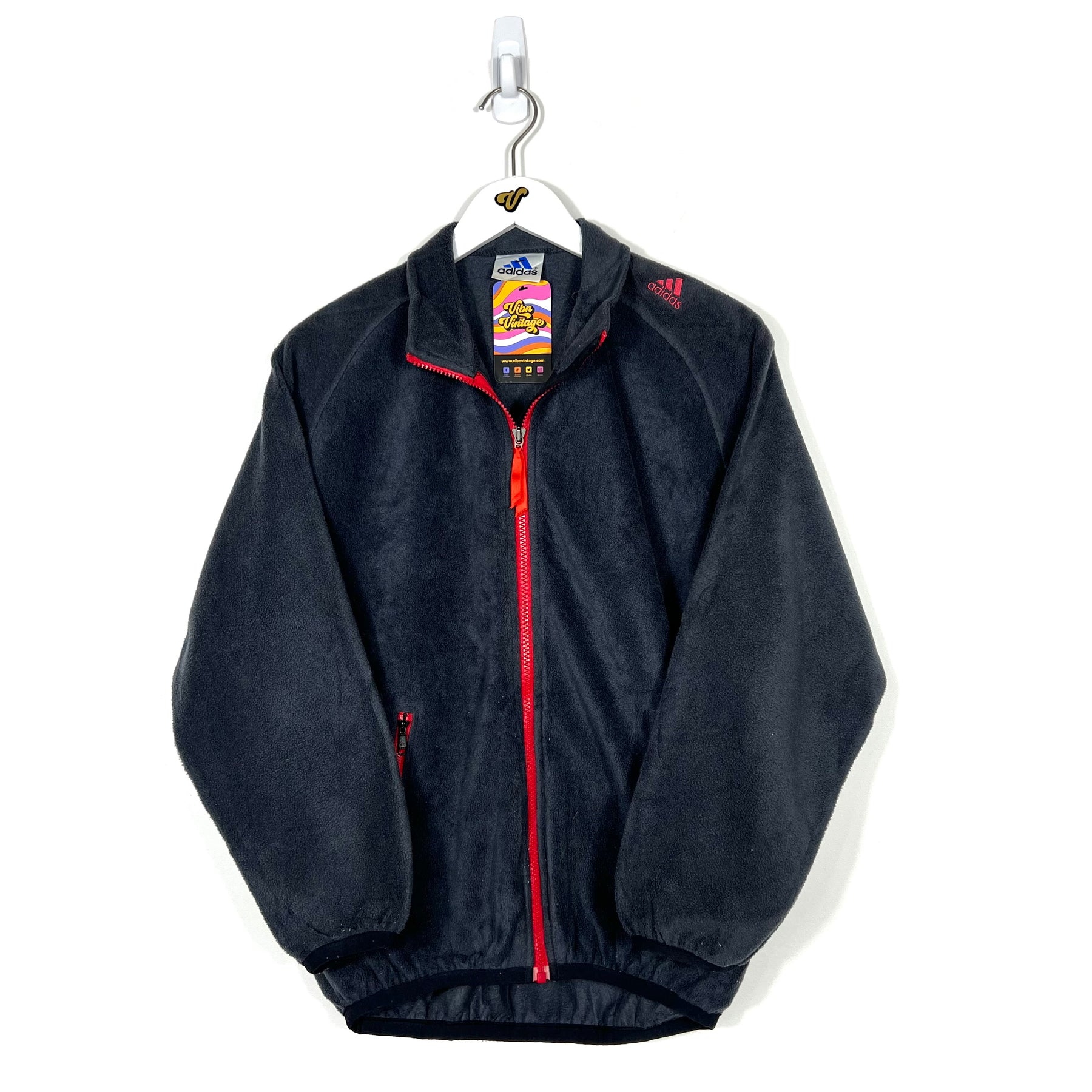 Vintage Adidas Fleece Jacket - Men's Small