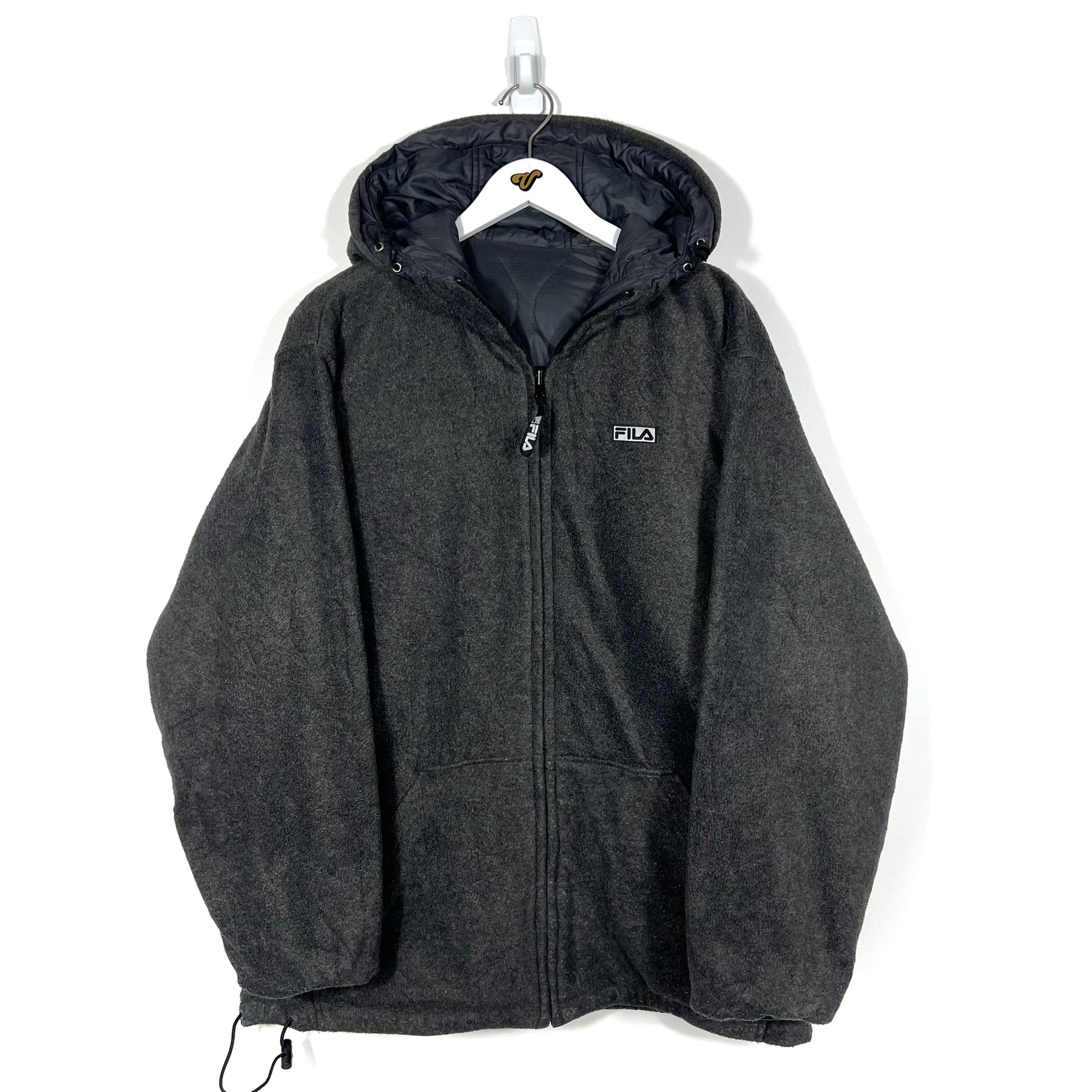 Vintage Fila Reversible Fleece Insulated Jacket - Men's Medium