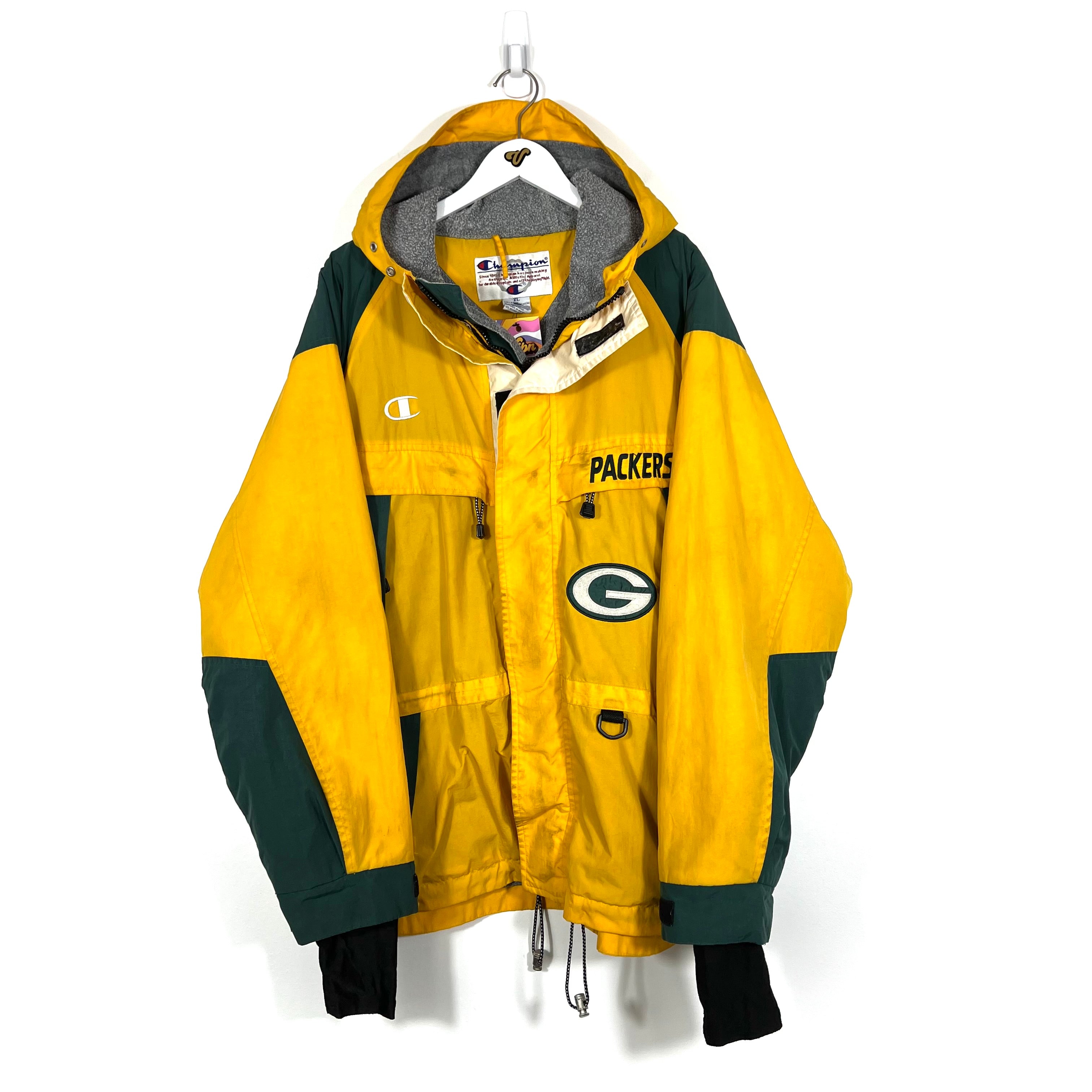 Vintage Champion NFL Green Bay Packers Fleece Lined Jacket - Men's XL