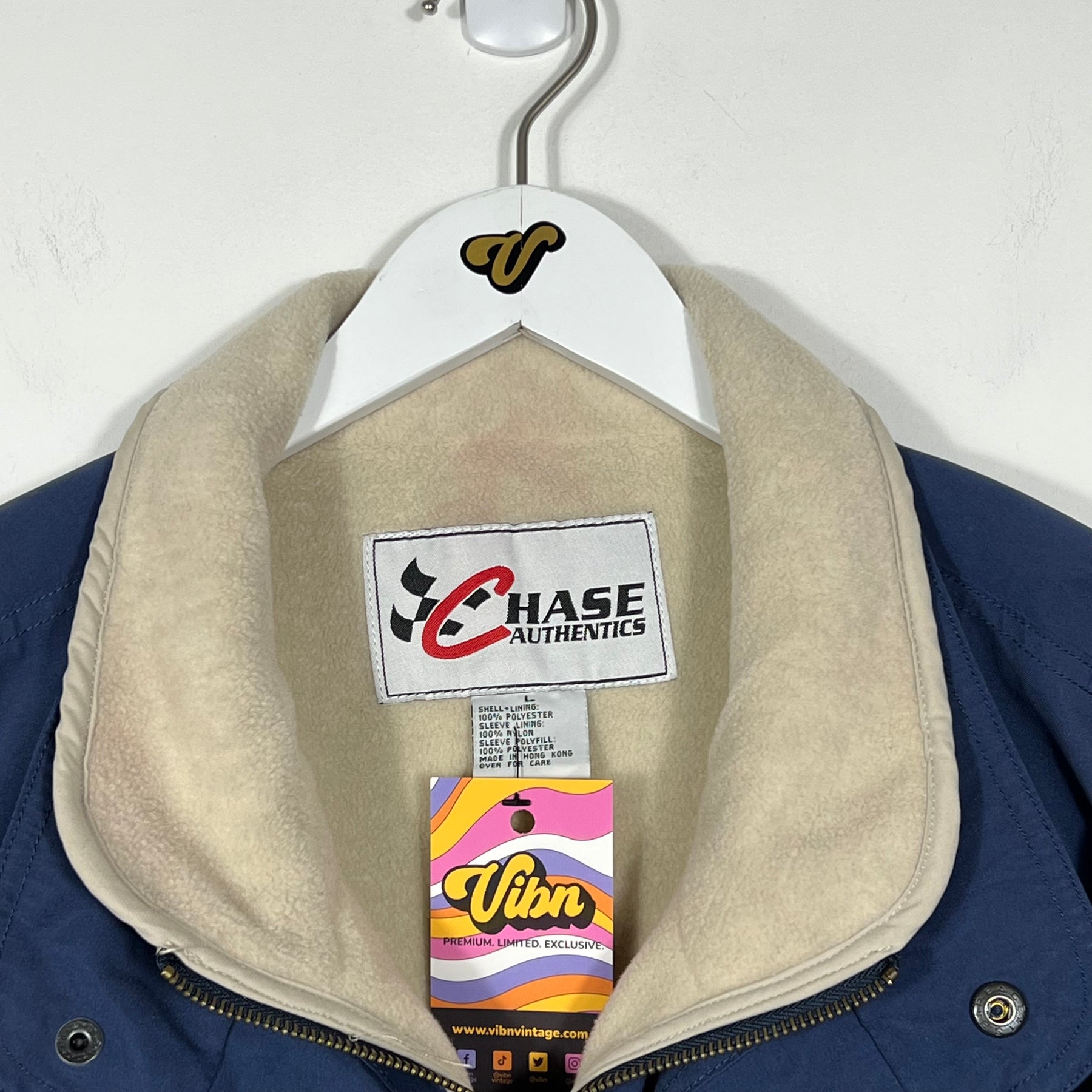 Vintage Chase Authentics 1/2 Zip Fleece-Lined Jacket - Men's Large