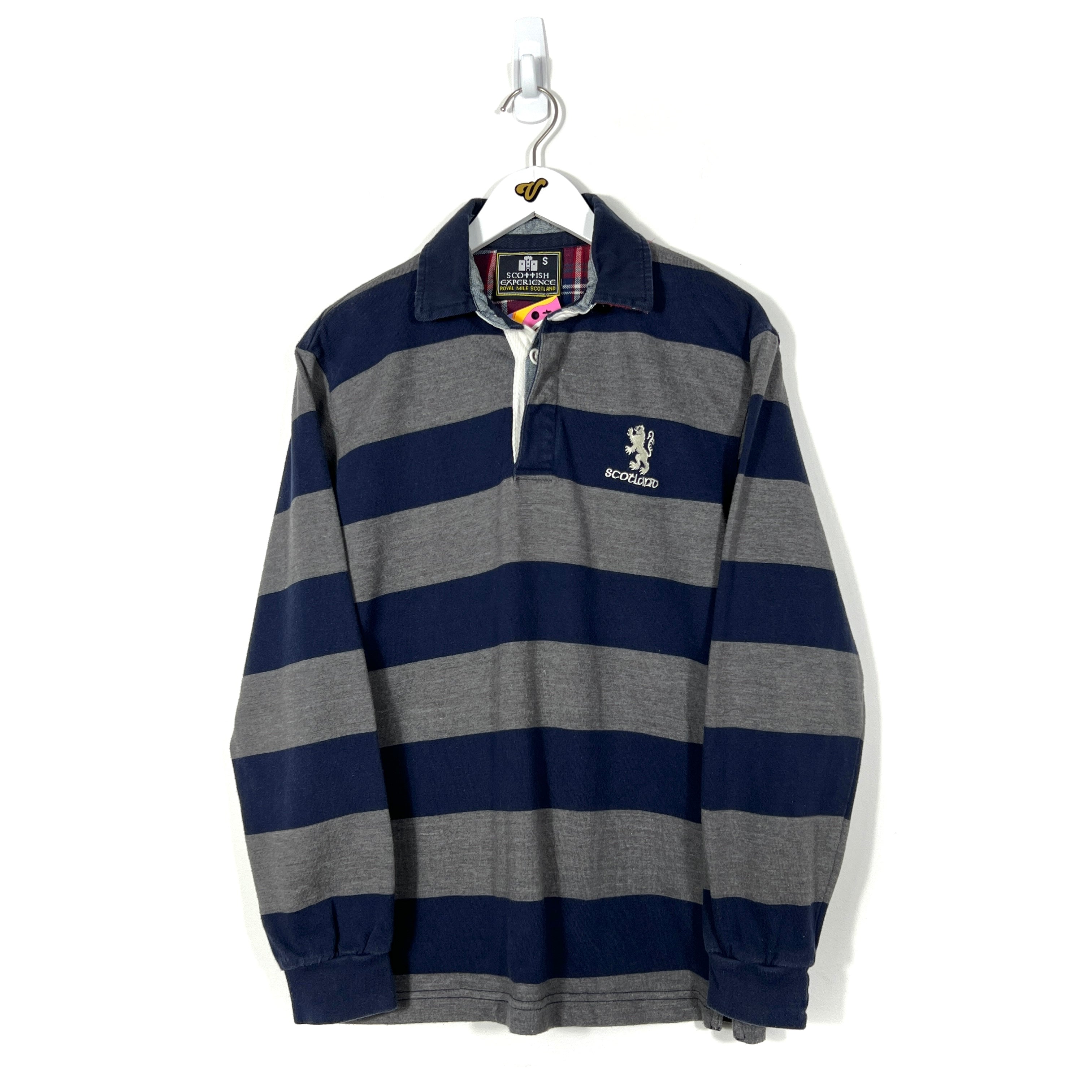 Vintage Scotland Long-Sleeve Polo Shirt - Men's Small