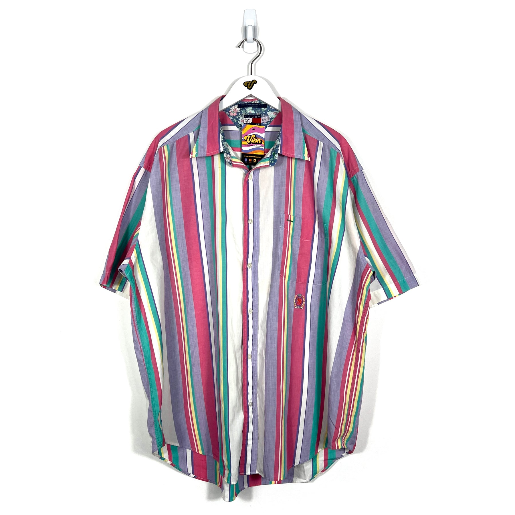 Vintage Tommy Hilfiger Half-Sleeve Buttoned Shirt - Men's XL