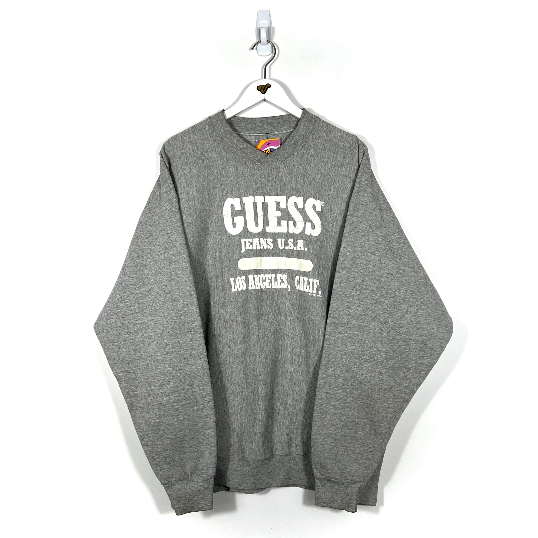 Vintage Guess Spell Out Sweatshirt - Men's Large