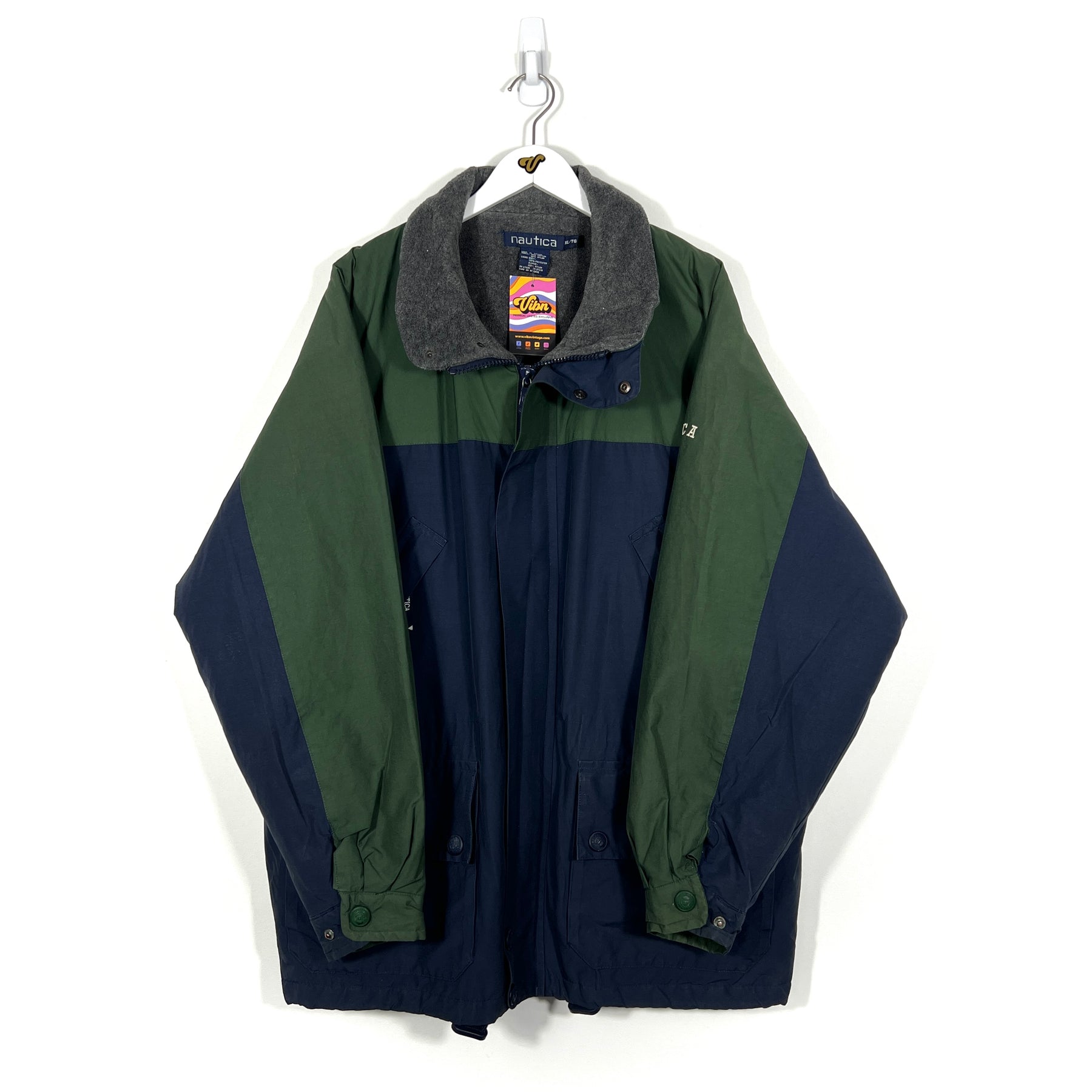Vintage Nautica Fleece Lined Jacket - Men's XL