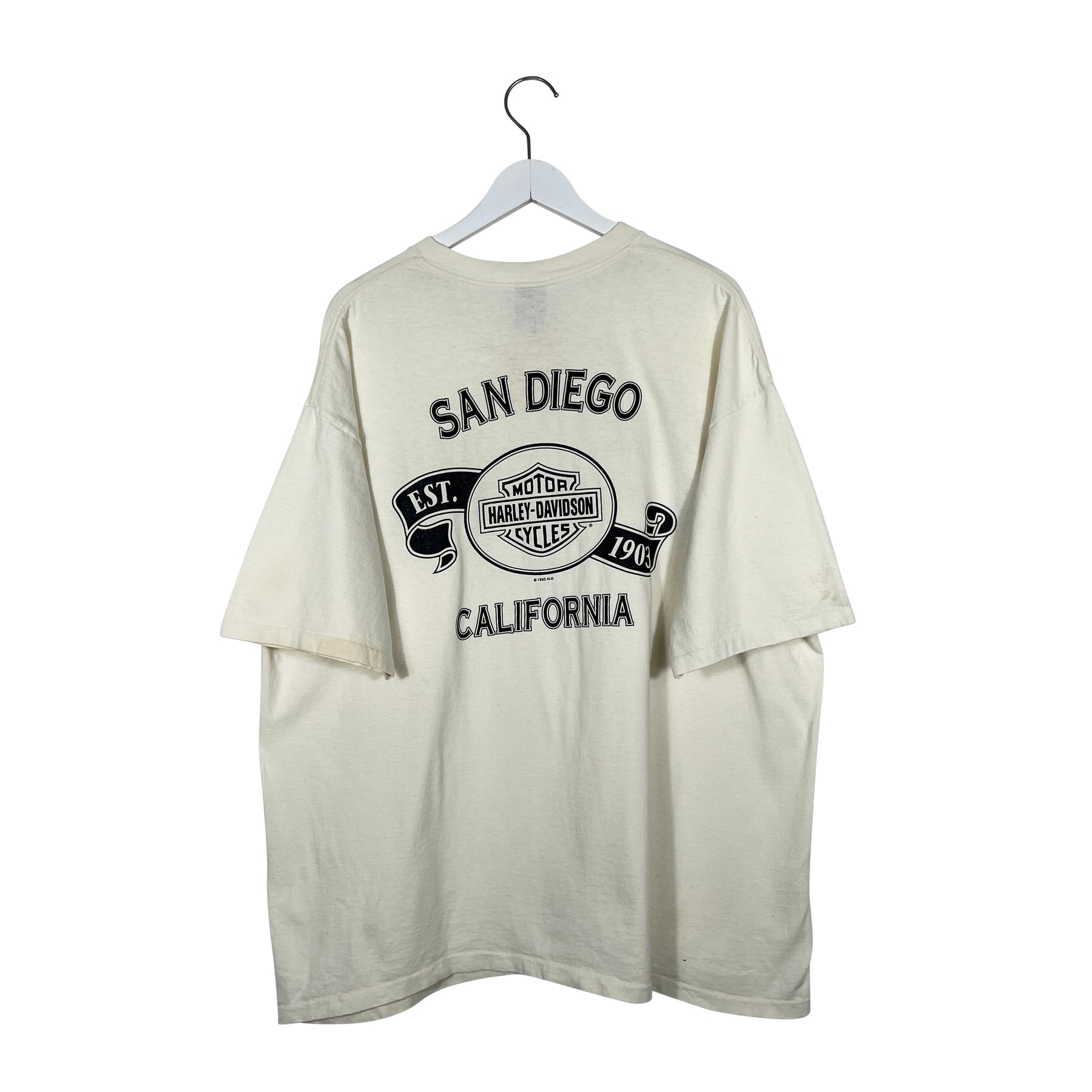 Vintage 1995 Harley Davidson San Diego T-Shirt - Men's 2XL