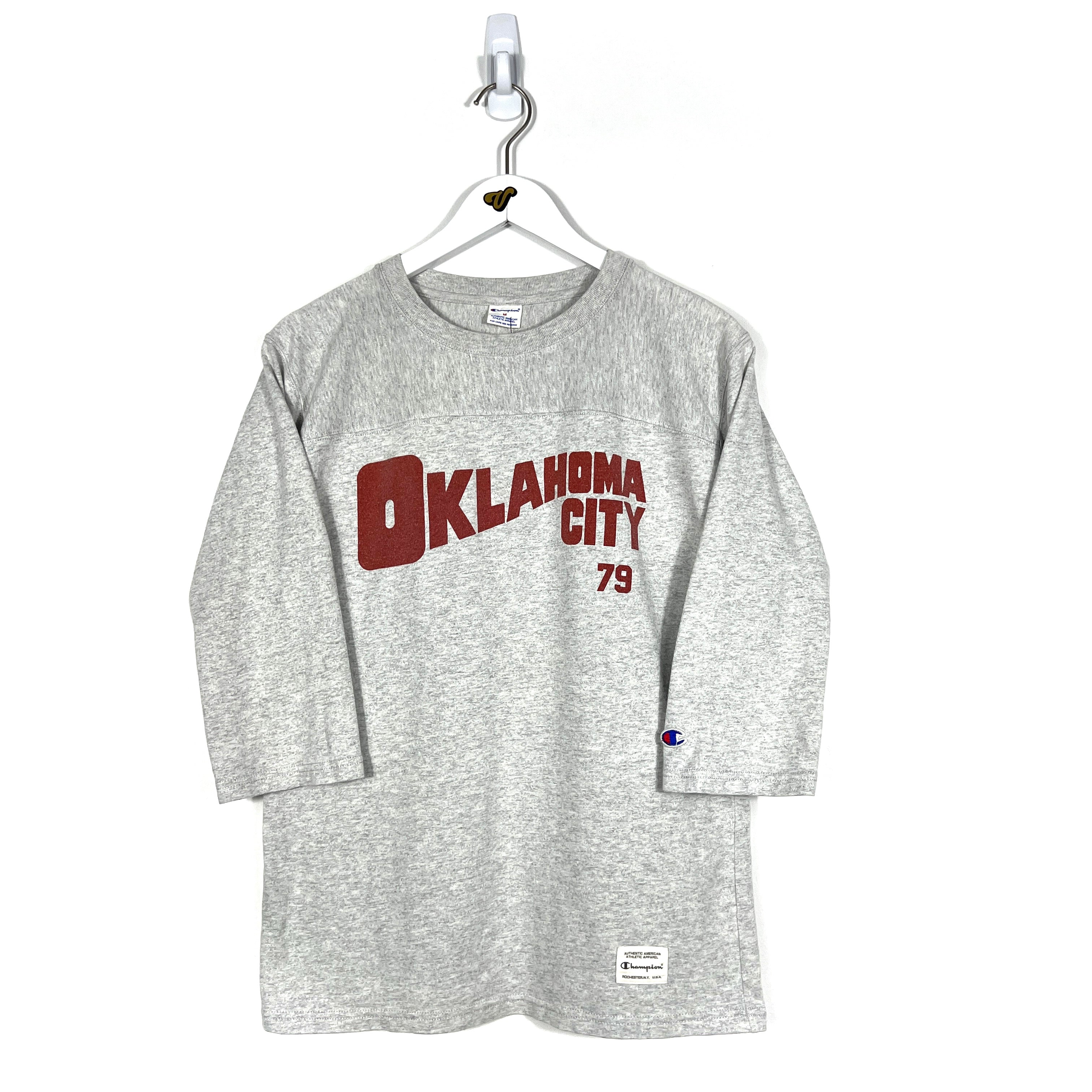 Vintage Champion Oklahoma City 3/4th T-Shirt - Men's Small