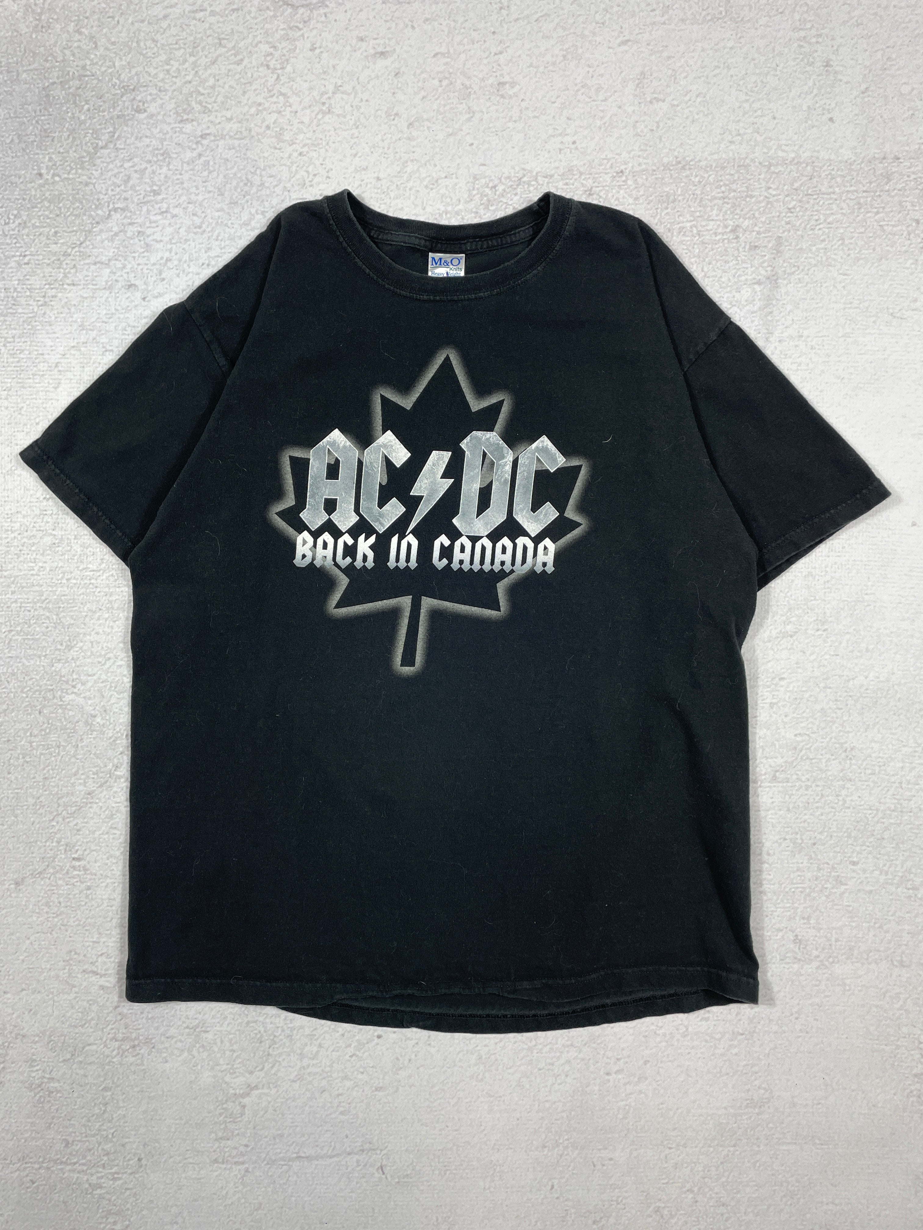 Music AC/DC Back in Canada Tour T-Shirt - Men's Large
