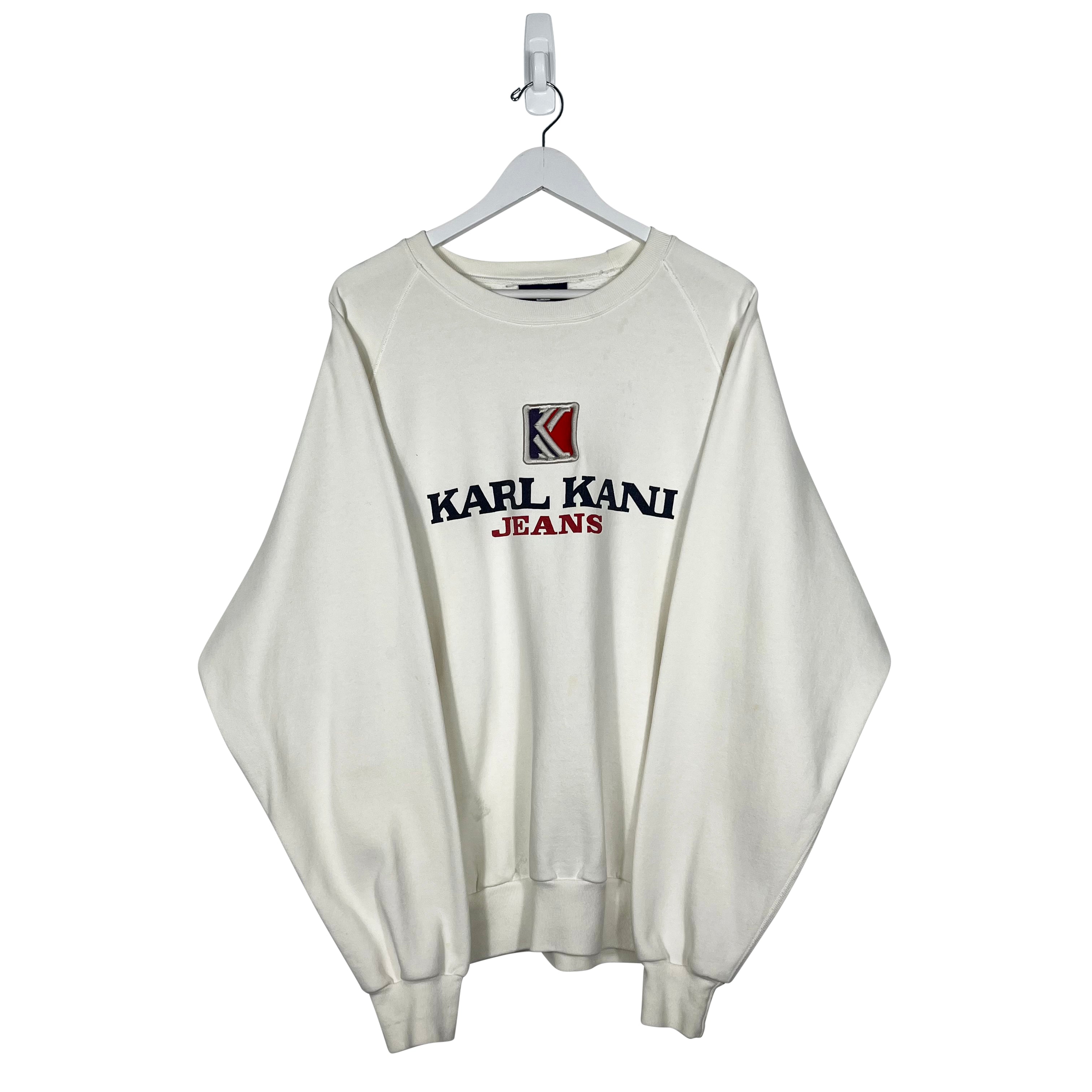 Vintage Rare Karl Kani Jeans Embroidered Crewneck Sweatshirt - Men's XL