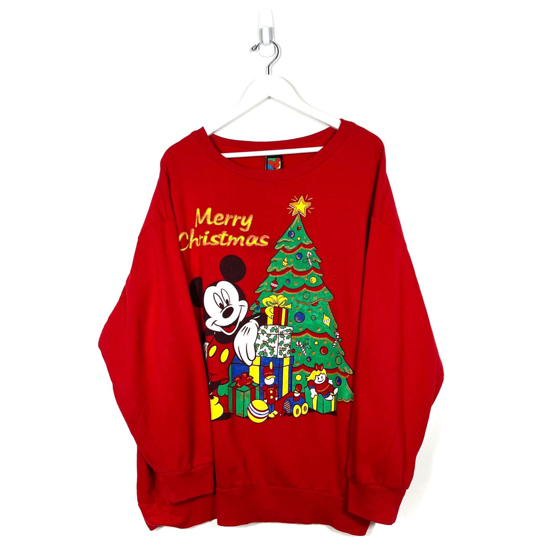 Vintage Disney Mickey Mouse Merry Christmas Crewneck Sweatshirt - Men's 2XL