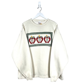 Vintage 1996 Apples Crewneck Sweatshirt - Men's XL