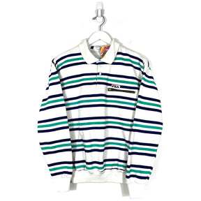 Vintage Fila Long-Sleeve Polo Shirt - Women's Large
